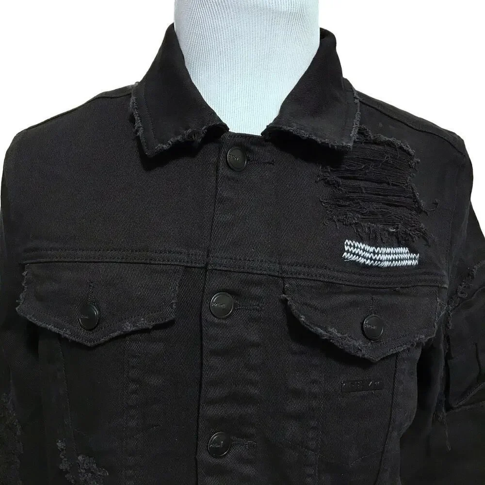 Preme NWOT Black Wash Jean Jacket Men M